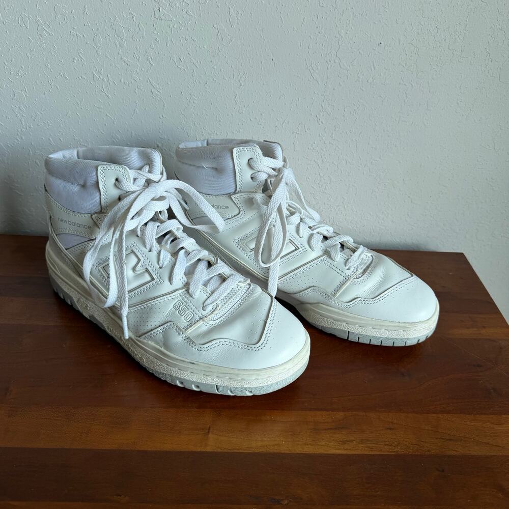 New Balance 650R Triple White High Ankle basketball Sneaker Mens 6.5 BB650RWW
